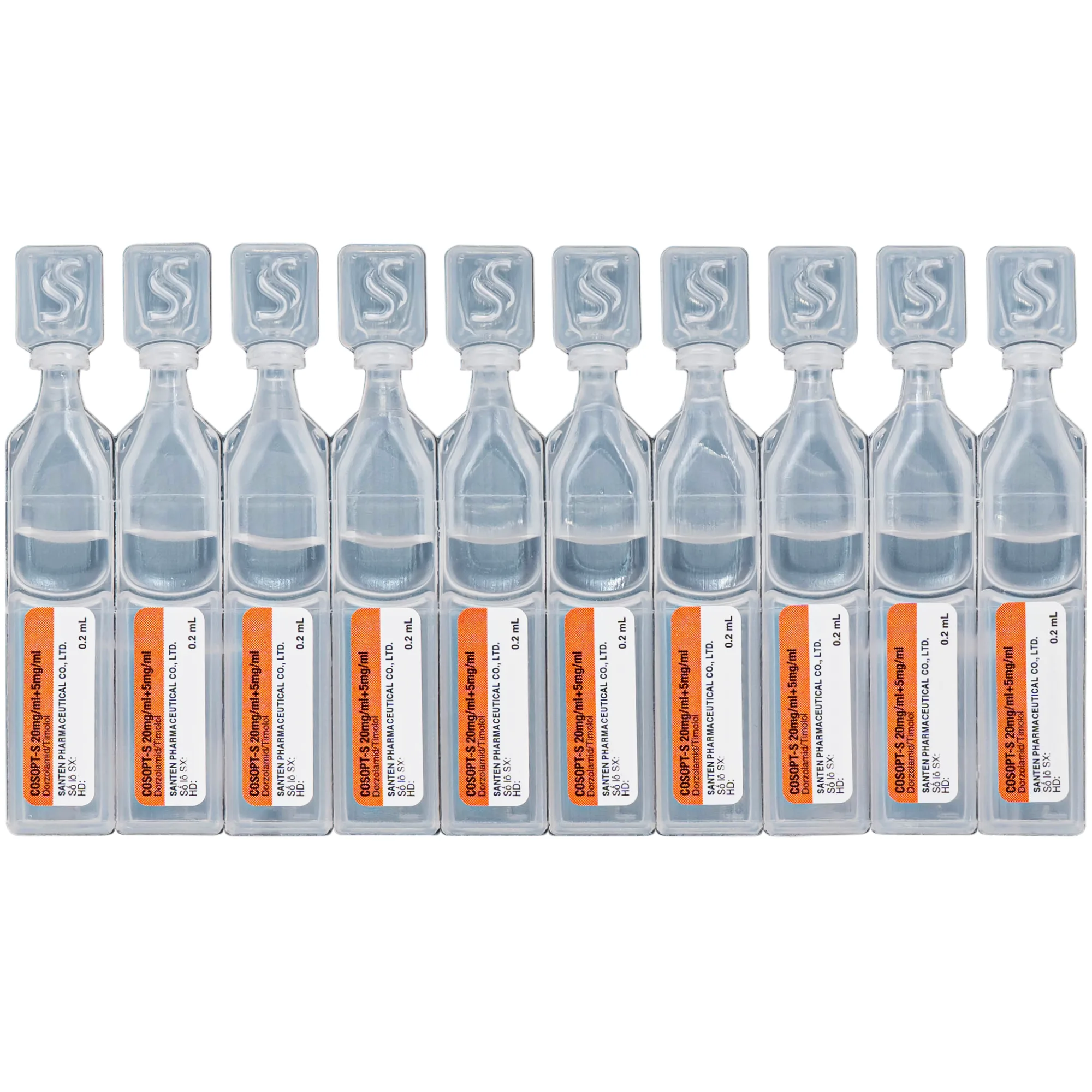 Hình ảnh Thuốc nhỏ mắt Cosopt-S Santen điều trị tăng nhãn áp và Glaucom (3 vỉ x 20 ống x 0.2ml)