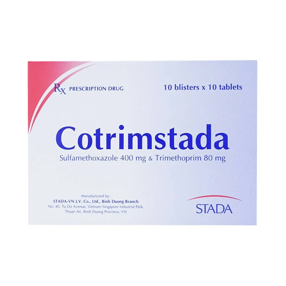 Hình ảnh Thuốc Cotrimstada Stada điều trị nhiễm khuẩn (10 vỉ x 10 viên)