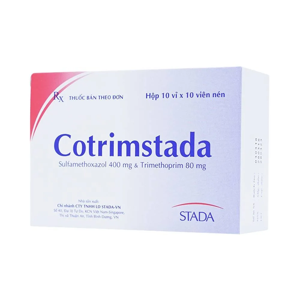 Hình ảnh Thuốc Cotrimstada Stada điều trị nhiễm khuẩn (10 vỉ x 10 viên)
