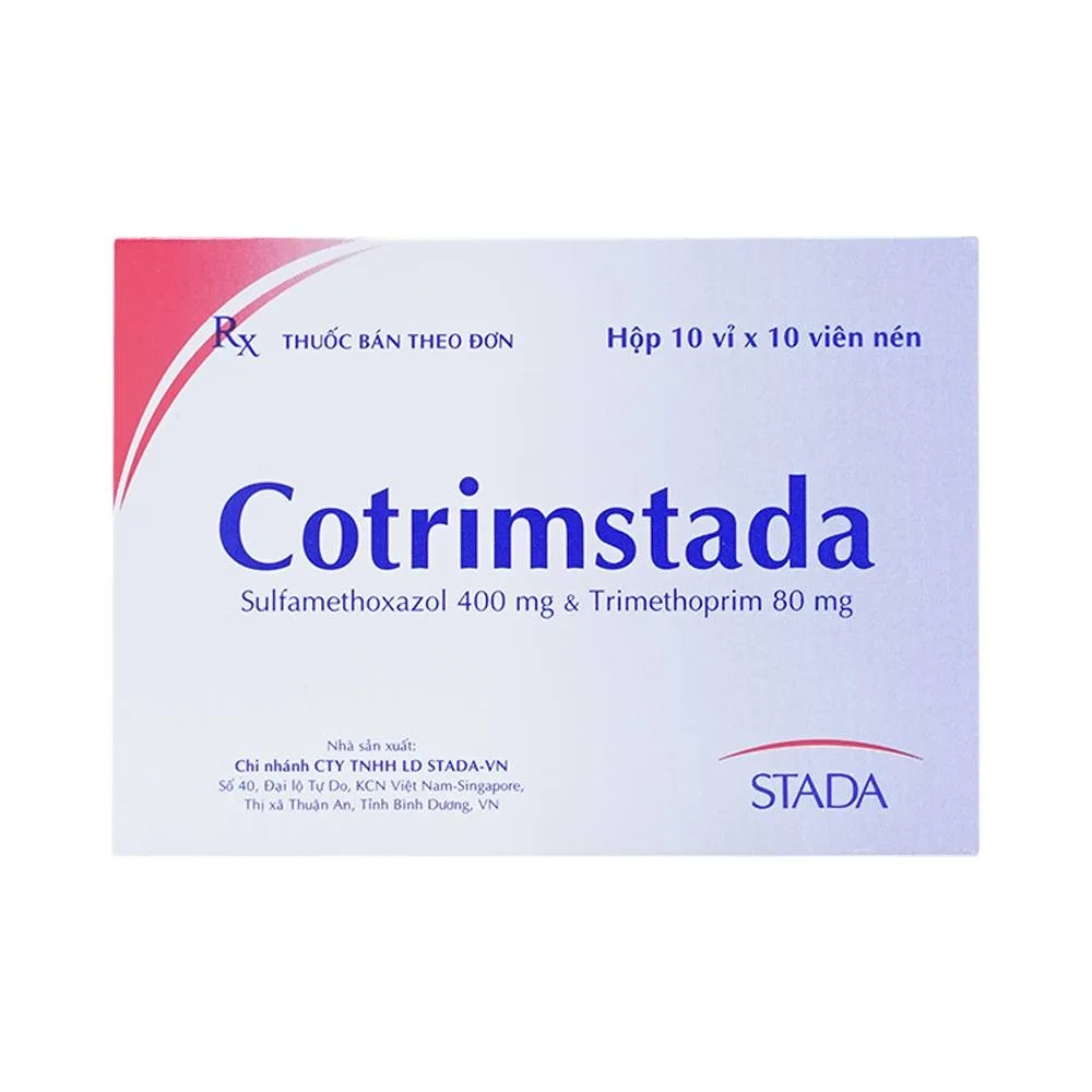 Hình ảnh Thuốc Cotrimstada Stada điều trị nhiễm khuẩn (10 vỉ x 10 viên)