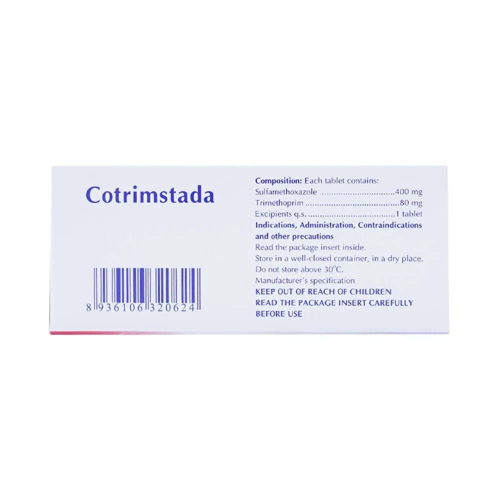 Hình ảnh Thuốc Cotrimstada Stada điều trị nhiễm khuẩn (10 vỉ x 10 viên)