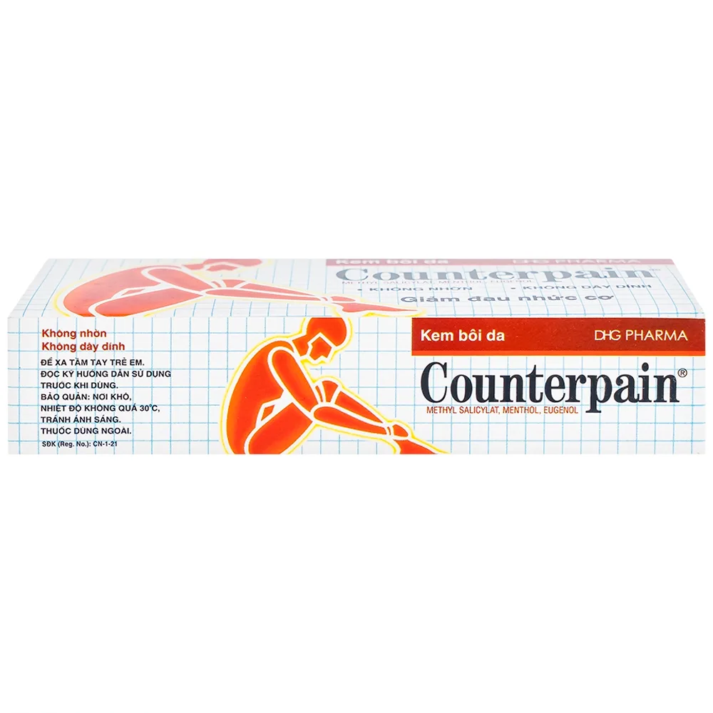 Hình ảnh Kem bôi da Counterpain DHG giảm đau cơ, đau do bệnh thấp khớp, bong gân (30g)