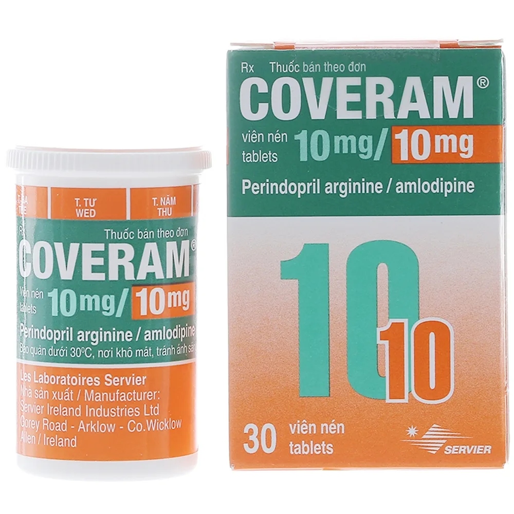 Hình ảnh Thuốc Coveram 10mg/10mg Servier điều trị tăng huyết áp (30 viên)