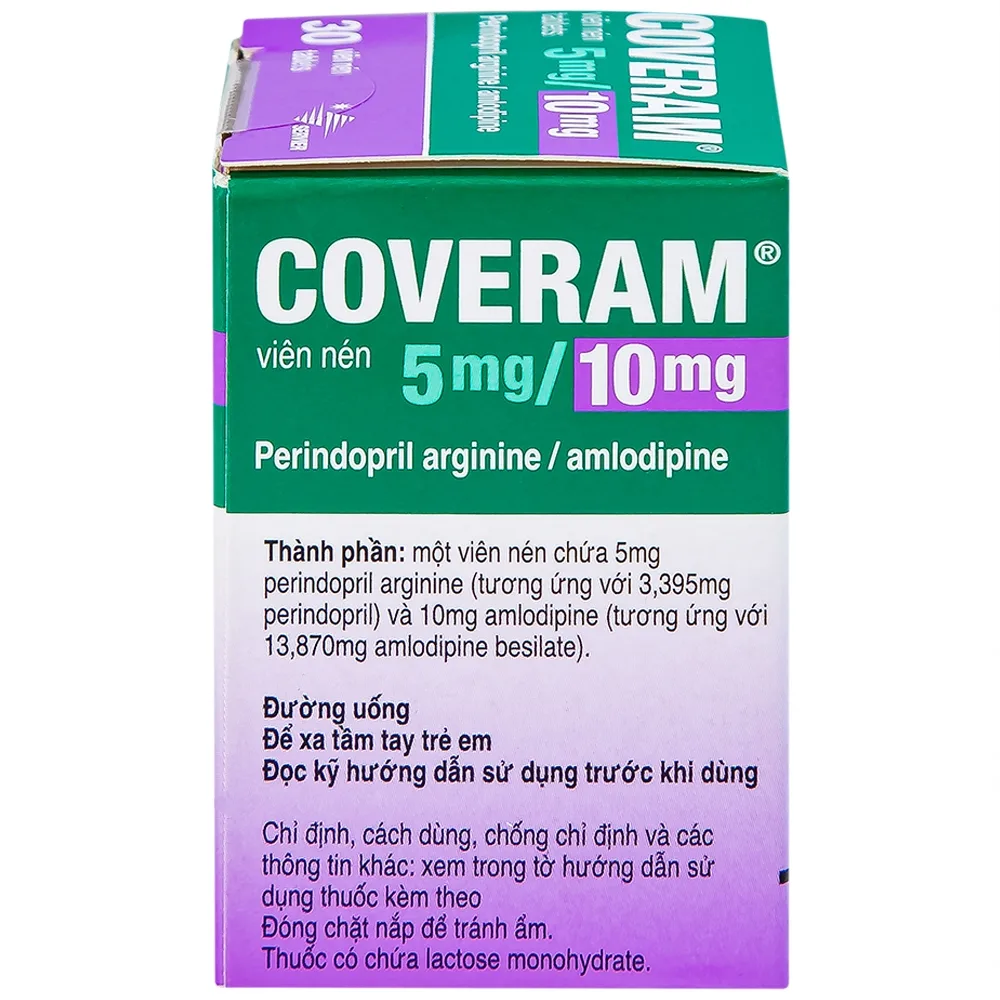 Hình ảnh Thuốc Coveram 5mg/10mg Servier điều trị tăng huyết áp (30 viên)