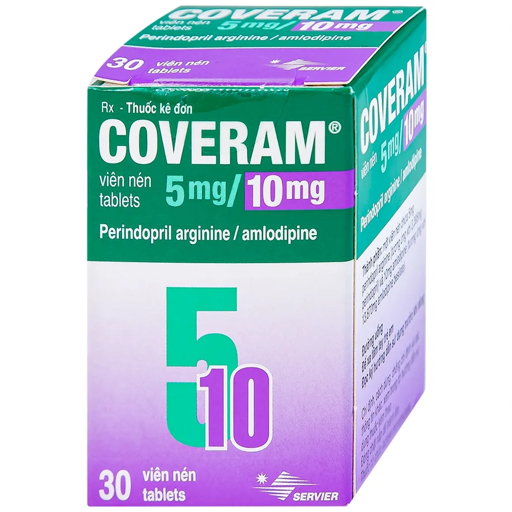 Hình ảnh Thuốc Coveram 5mg/10mg Servier điều trị tăng huyết áp (30 viên)