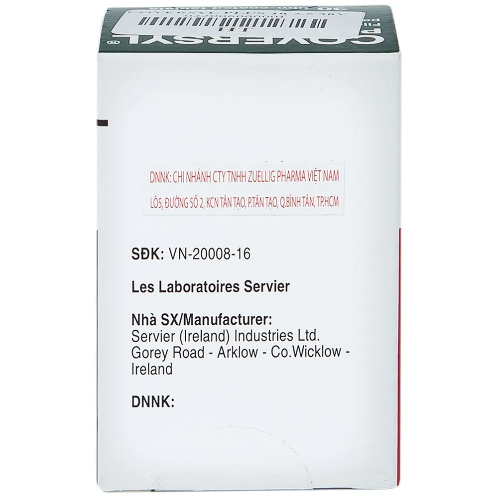 Hình ảnh Thuốc Coversyl Plus 10mg/2.5mg Servier điều trị tăng huyết áp (30 viên)