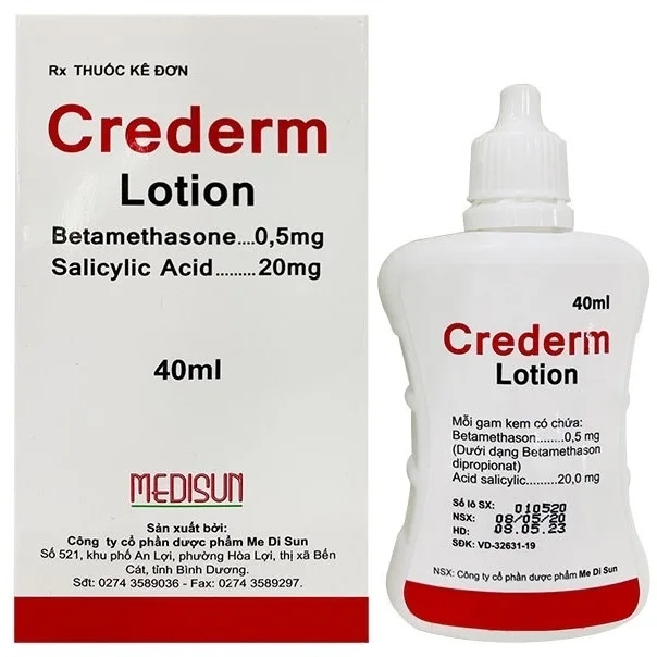 Hình ảnh Kem Crederm Lotion Medisun điều trị vảy nến, viêm da (40ml)
