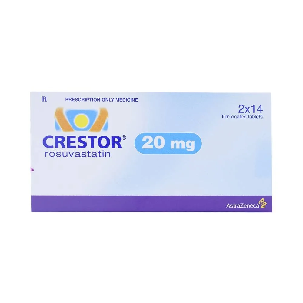 Hình ảnh Thuốc Crestor 20mg AstraZeneca điều trị tăng cholesterol máu nguyên phát (2 vỉ x 14 viên)