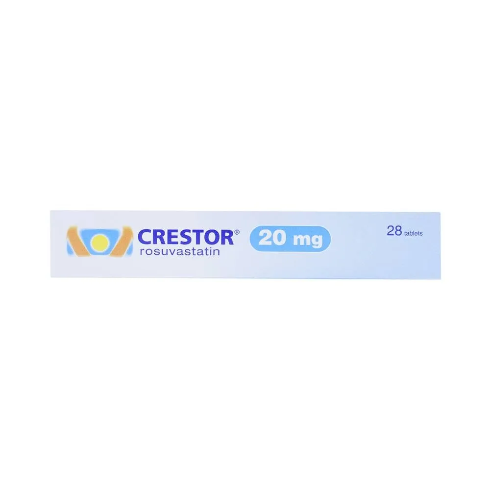 Hình ảnh Thuốc Crestor 20mg AstraZeneca điều trị tăng cholesterol máu nguyên phát (2 vỉ x 14 viên)