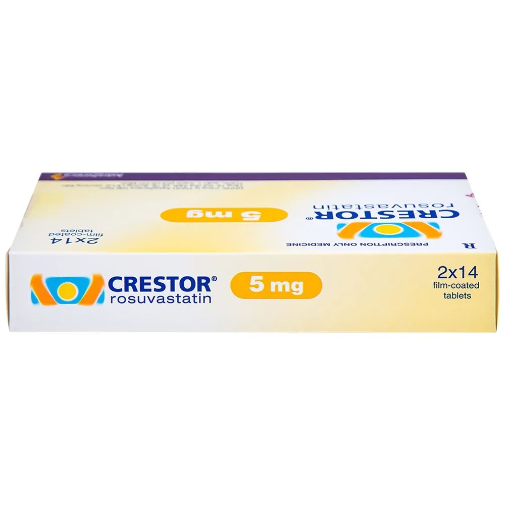 Hình ảnh Thuốc Crestor 5mg AstraZeneca điều trị tăng cholesterol máu nguyên phát (2 vỉ x 14 viên)