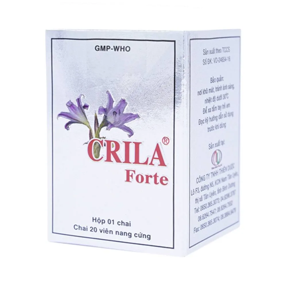 Hình ảnh Thuốc Crila Forte Thiên Dược điều trị phì đại lành tính tuyến tiền liệt, u xơ tử cung (20 viên)