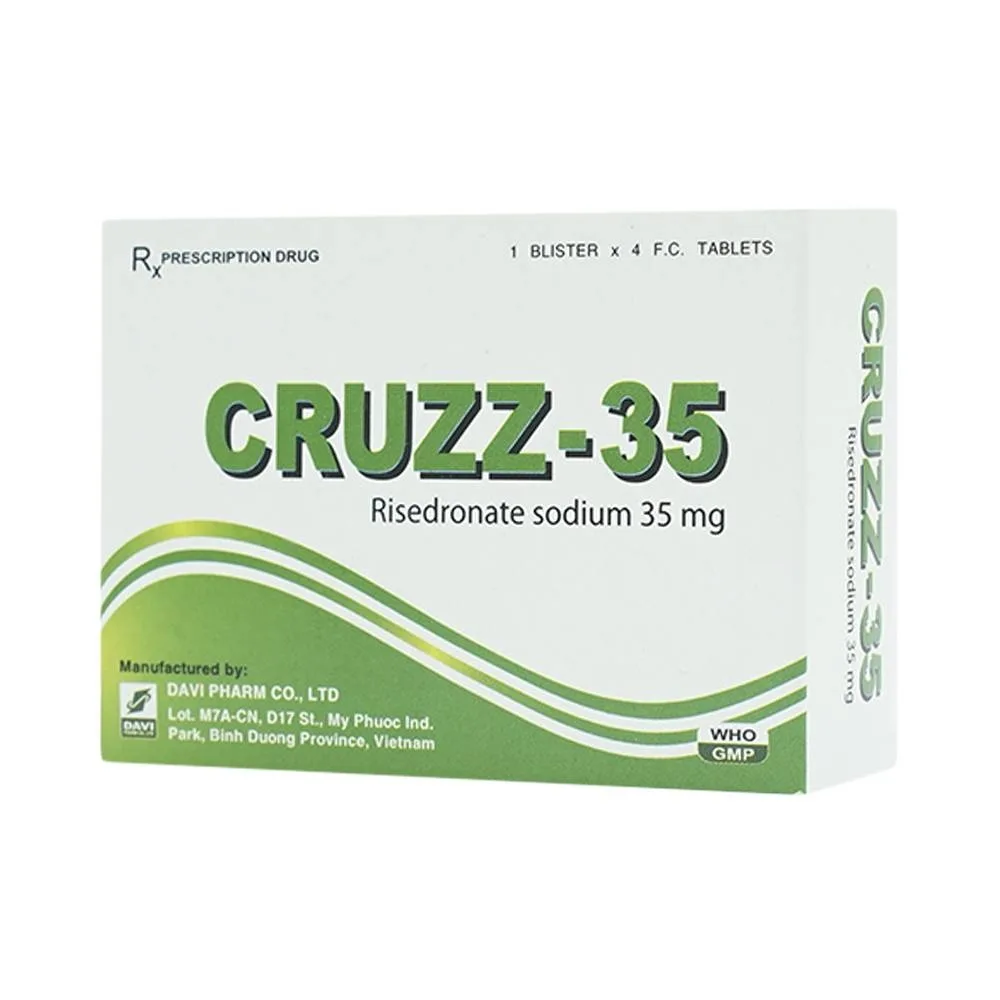 Hình ảnh Thuốc Cruzz-35 Davi Pharm phòng ngừa và điều trị loãng xương (1 vỉ x 4 viên)