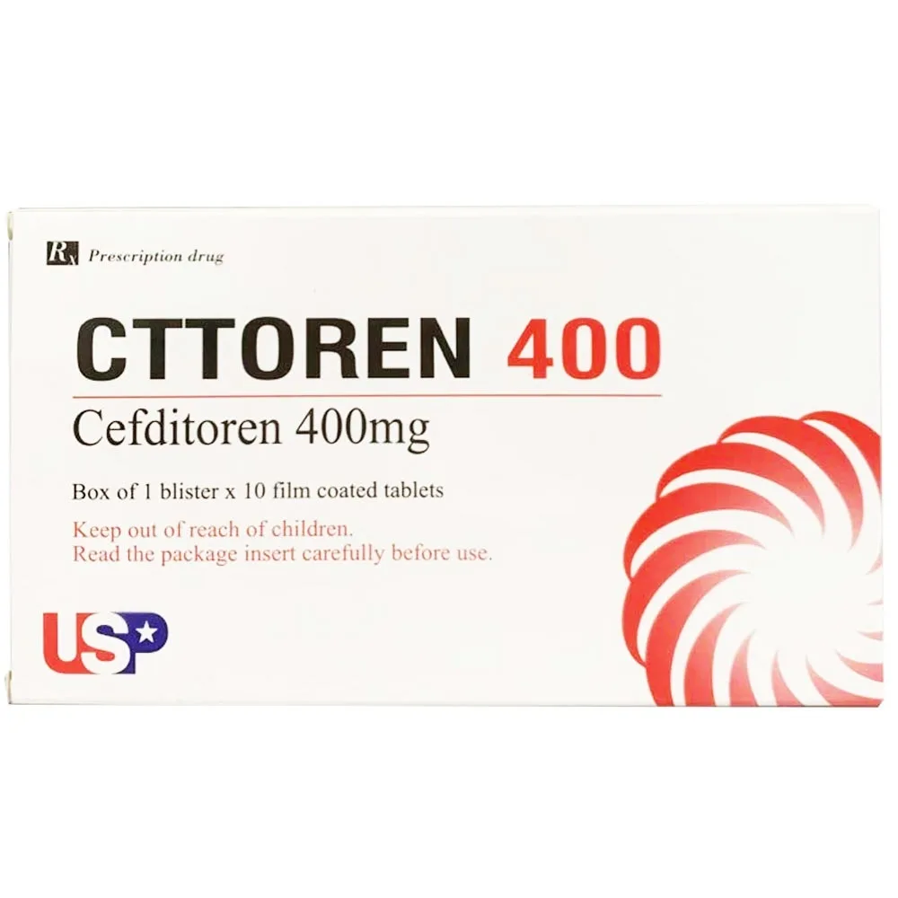Hình ảnh Thuốc Cttoren 400 USP điều trị nhiễm khuẩn (1 vỉ x 10 viên)