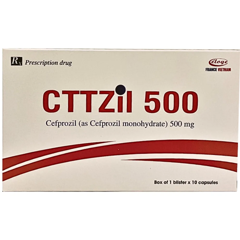Hình ảnh Thuốc Cttzil 500 Eloge điều trị nhiễm trùng nhẹ tới trung bình (1 vỉ x 10 viên)
