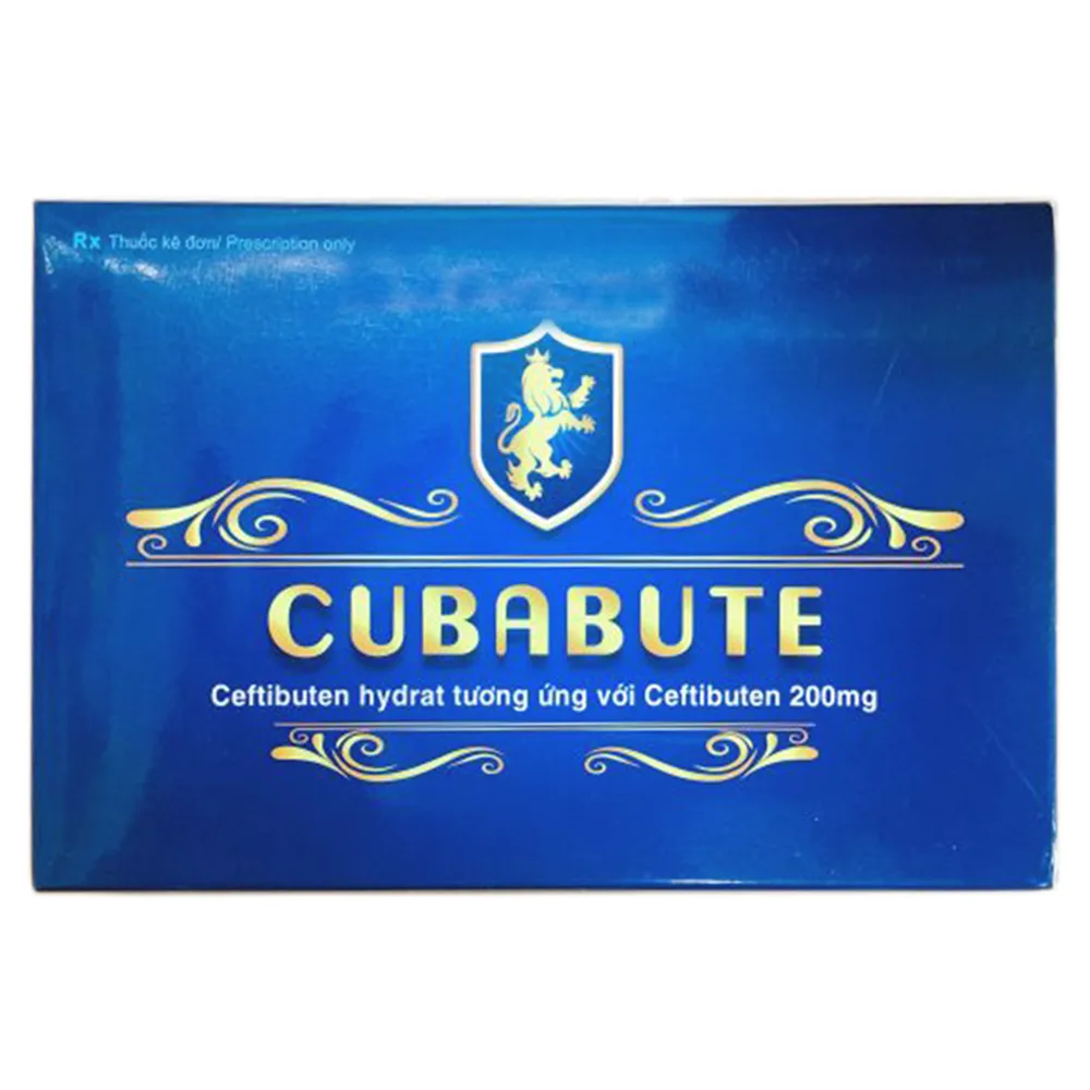 Hình ảnh Thuốc Cubabute 200mg Hataphar điều trị các nhiễm khuẩn từ nhẹ đến trung bình, viêm phế quản (2 vỉ x 10 viên)