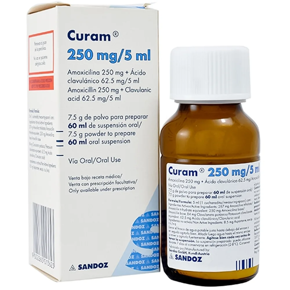 Hình ảnh Siro Curam 250mg/5ml Sandoz điều trị nhiễm khuẩn