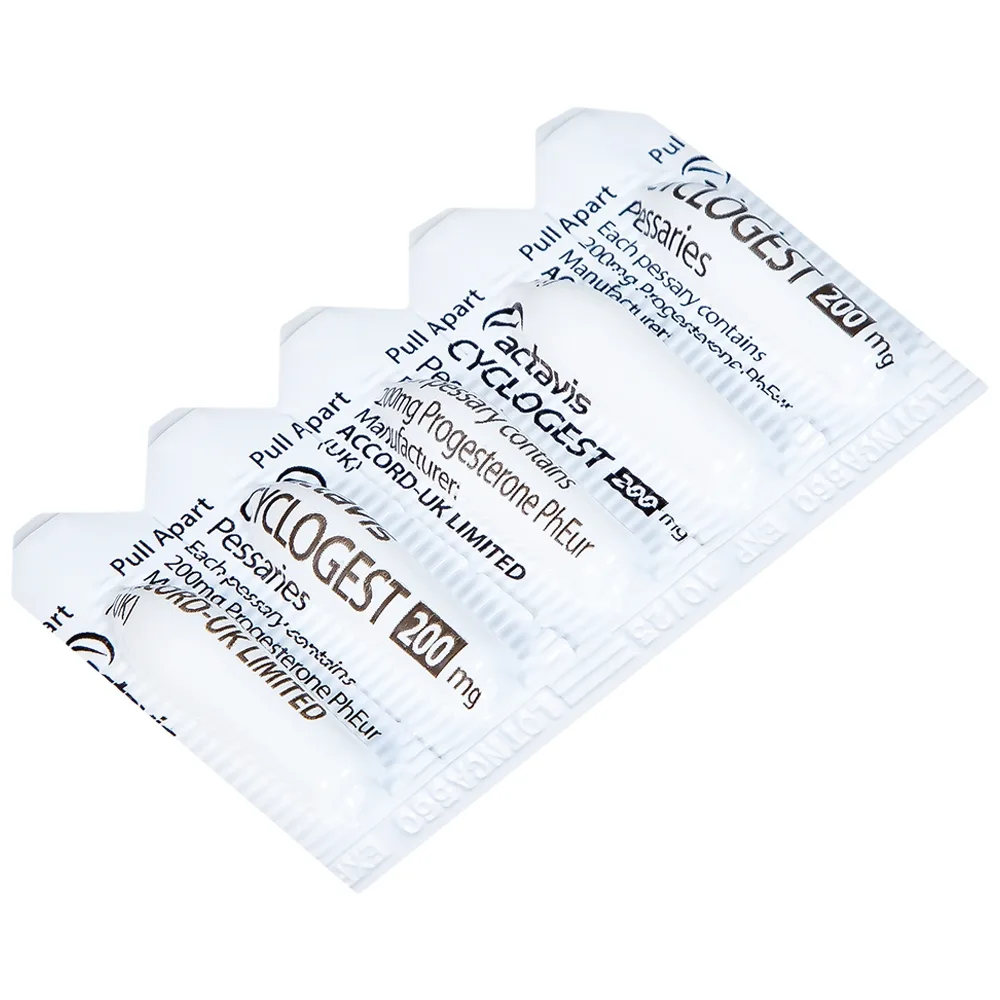 Hình ảnh Viên đặt Cyclogest 200mg Actavis điều trị các hội chứng tiền kinh, trầm cảm (3 vỉ x 5 viên)