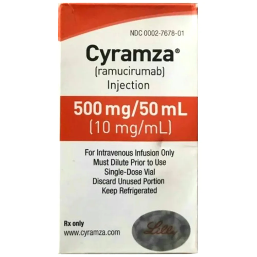 Hình ảnh Thuốc Cyramza 500mg/50ml Lilly điều trị ung thư dạ dày, ung thư phổi, ung thư gan