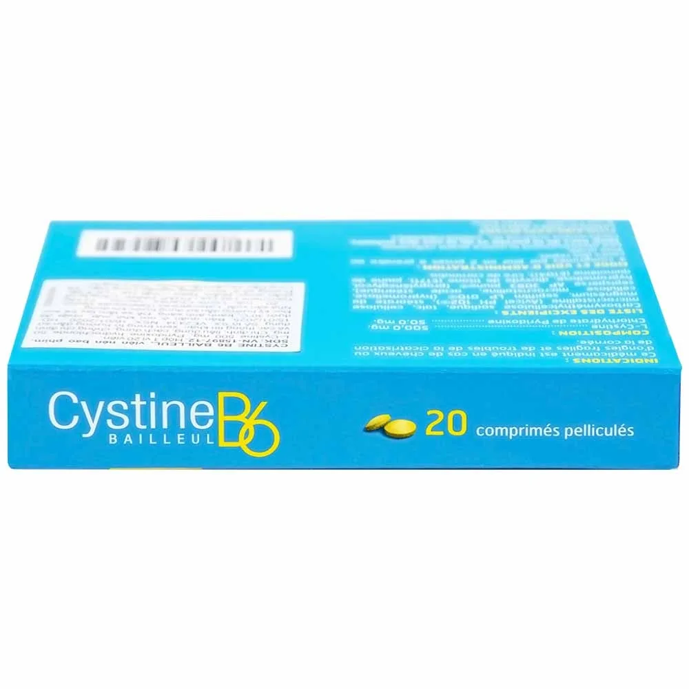Hình ảnh Thuốc Cystine B6 500mg Galeniques Vernin điều trị các bệnh lý liên quan đến tóc và loạn dưỡng móng (20 viên)