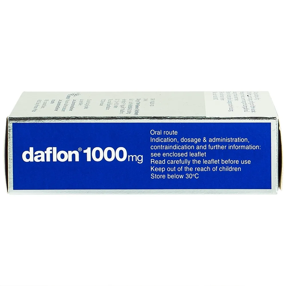 Hình ảnh Thuốc Daflon 1000mg Servier điều trị triệu chứng thực thể liên quan đến trĩ cấp (3 vỉ x 10 viên)