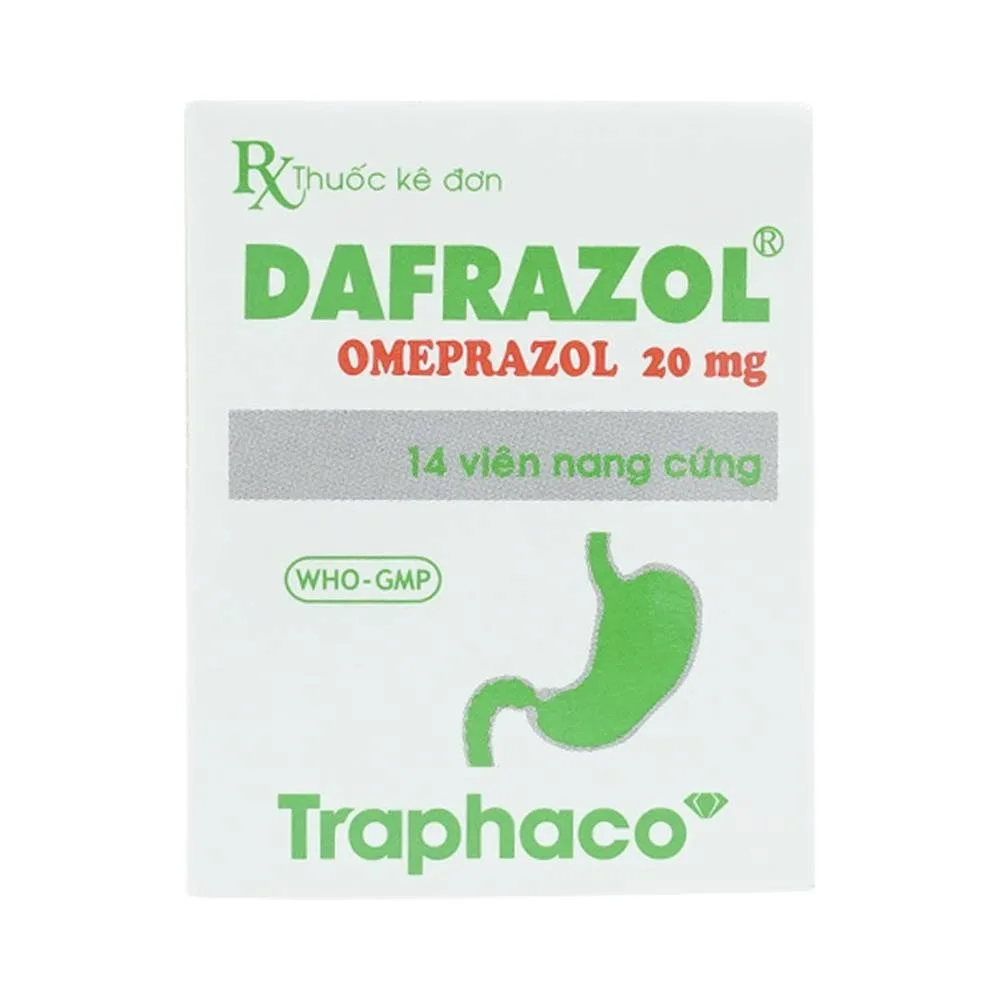 Hình ảnh Thuốc Dafrazol  Traphaco điều trị và phòng ngừa loét dạ dày tá tràng, viêm thực quản trào ngược (14 viên)