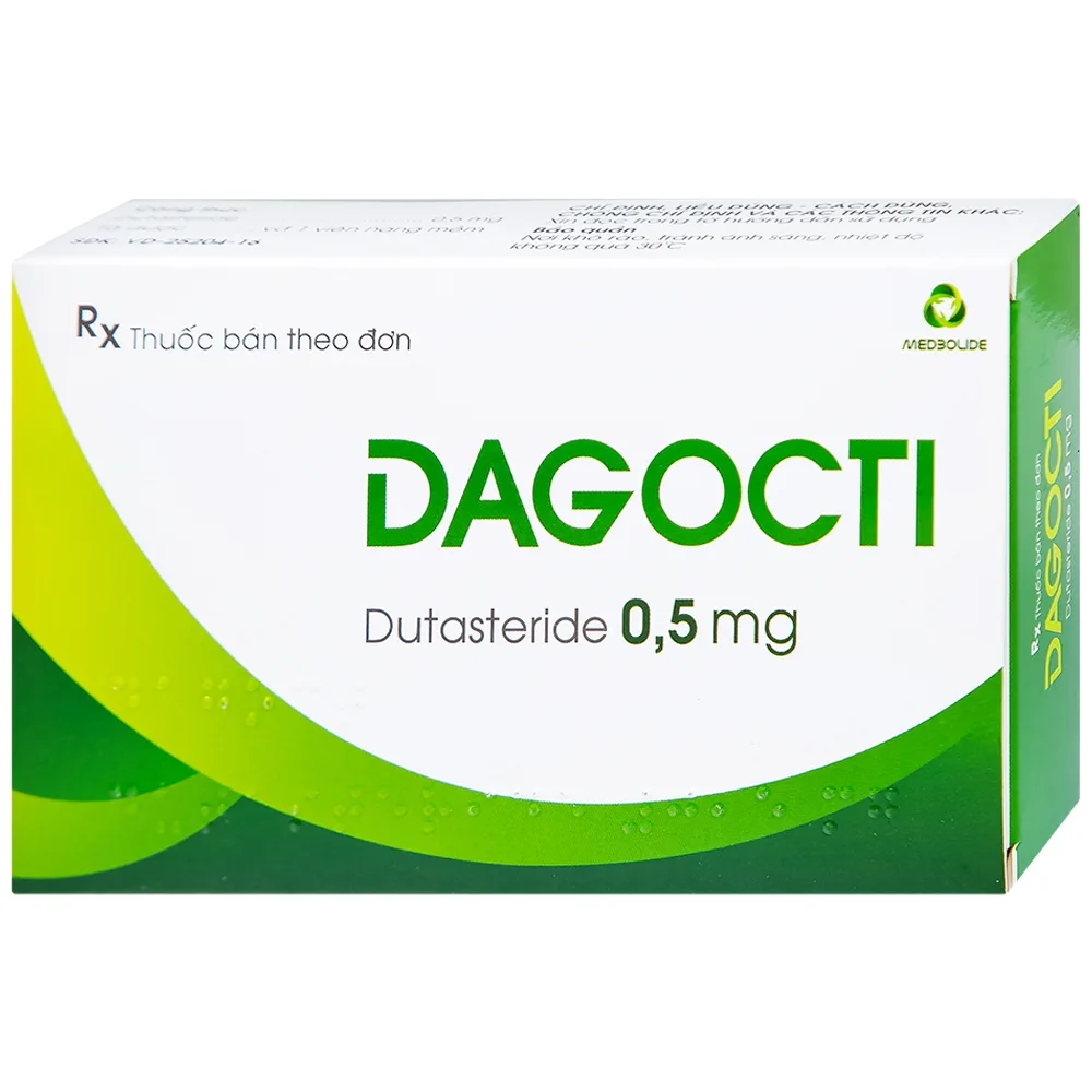 Hình ảnh Thuốc Dagocti 0.5mg Medbolide điều trị và phòng ngừa sự tiến triển của bệnh tăng sản lành tính tuyến tiền liệt (30 viên)