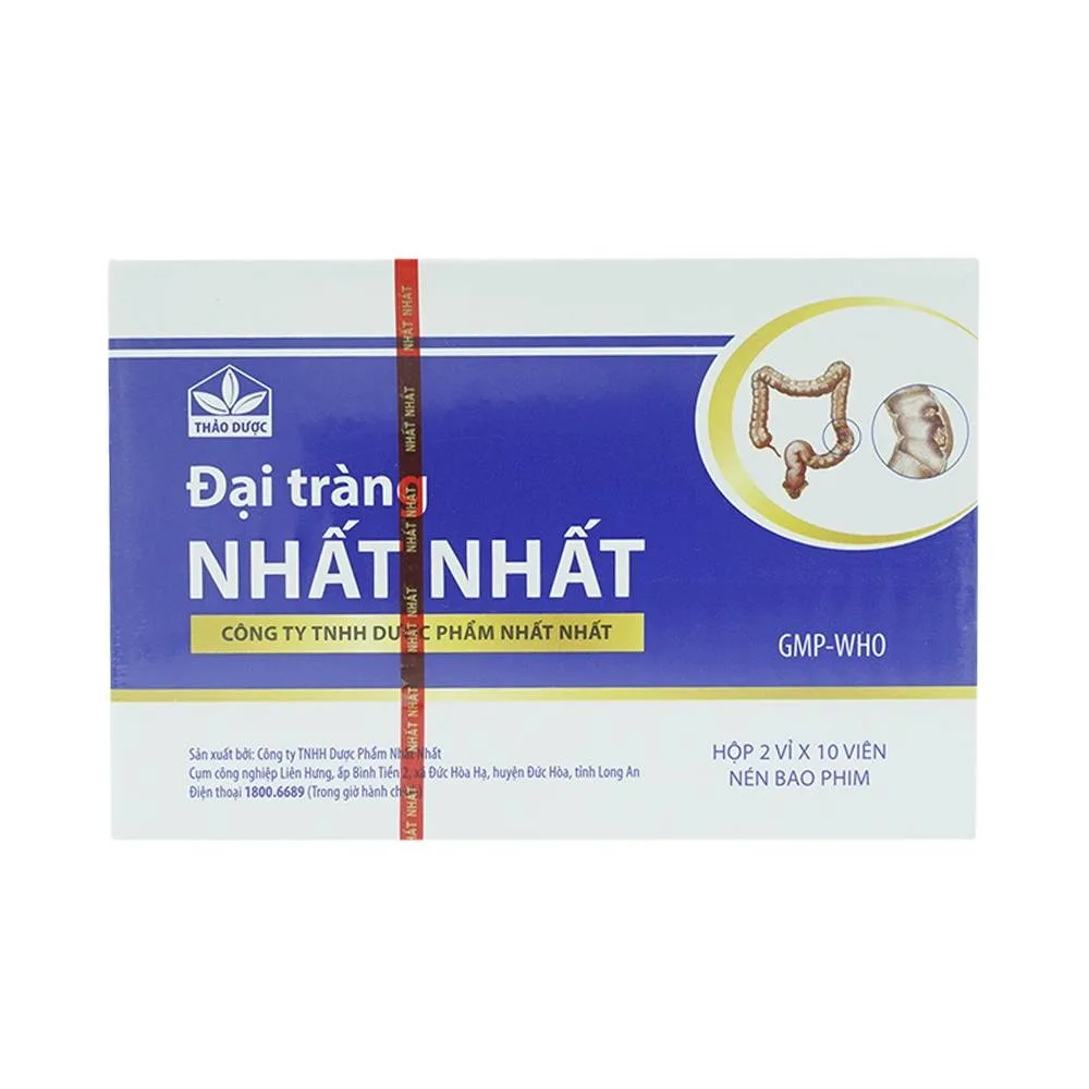 Hình ảnh Thuốc Đại Tràng Nhất Nhất điều trị viêm đại tràng, tiêu chảy, rối loạn tiêu hóa (2 vỉ x 10 viên)
