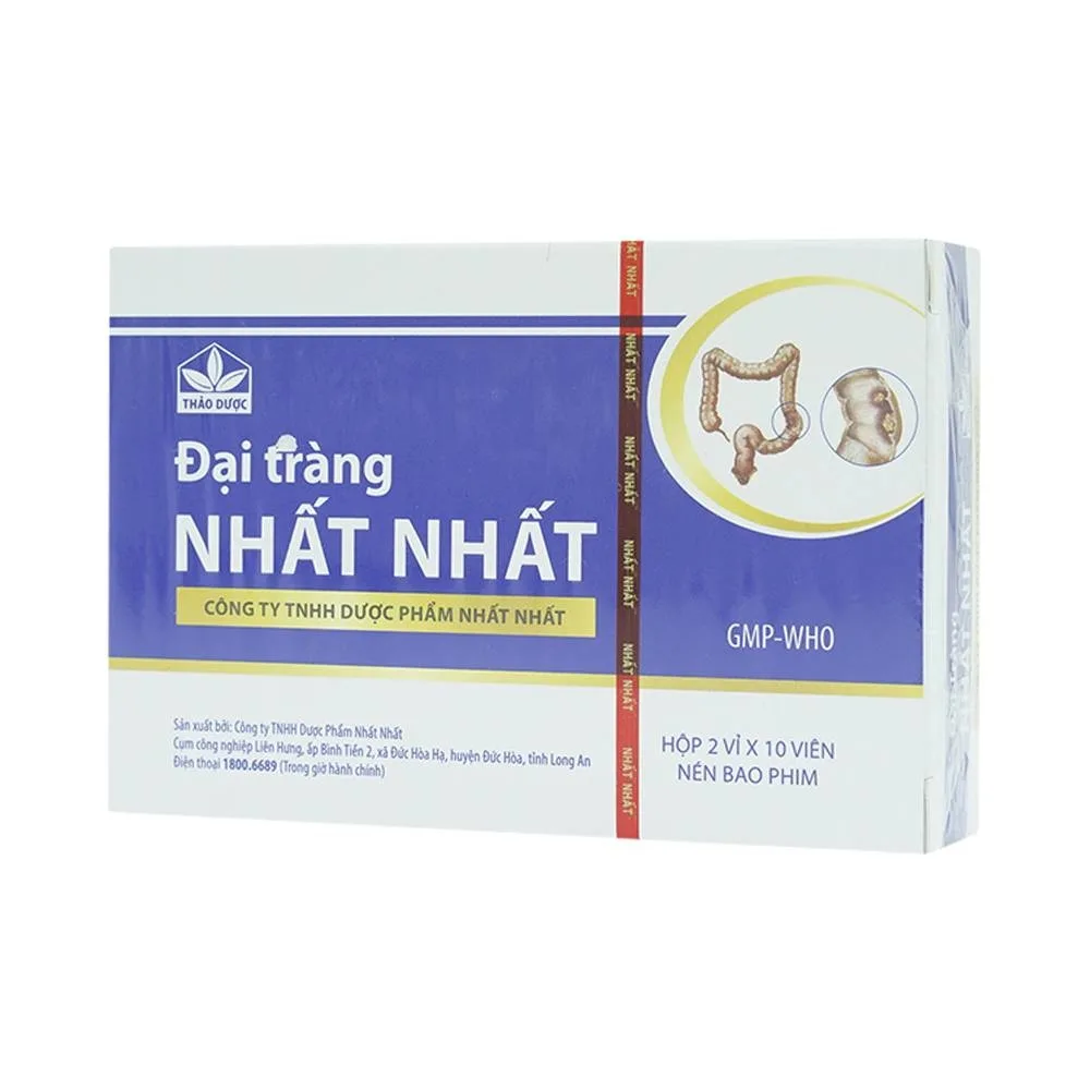 Hình ảnh Thuốc Đại Tràng Nhất Nhất điều trị viêm đại tràng, tiêu chảy, rối loạn tiêu hóa (2 vỉ x 10 viên)