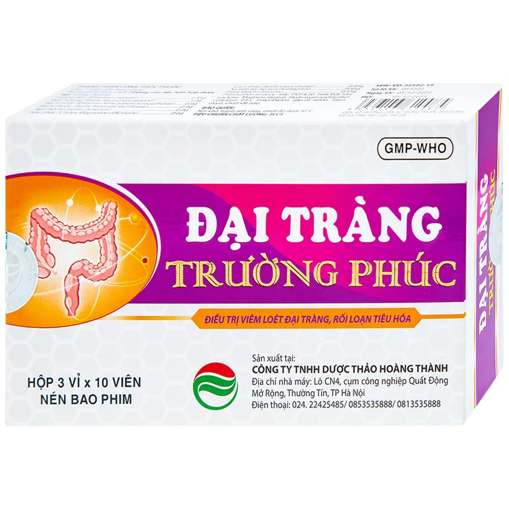 Hình ảnh Thuốc Đại Tràng Trường Phúc điều trị viêm loét đại tràng, rối loạn tiêu hóa (3 vỉ x 10 viên)