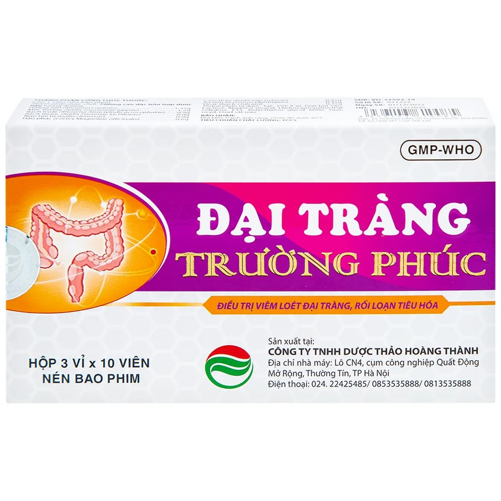 Hình ảnh Thuốc Đại Tràng Trường Phúc điều trị viêm loét đại tràng, rối loạn tiêu hóa (3 vỉ x 10 viên)