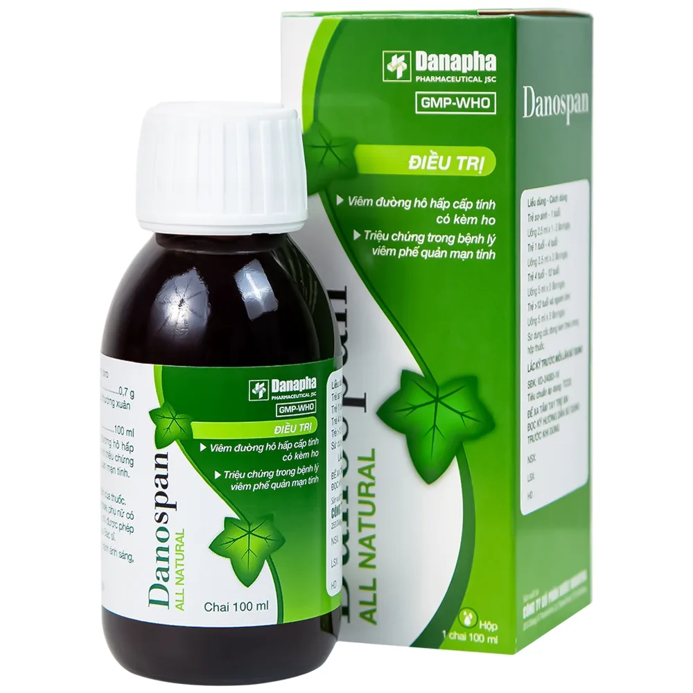 Hình ảnh Dung dịch Danospan Danapha điều trị viêm đường hô hấp cấp tính có kèm ho (100ml)