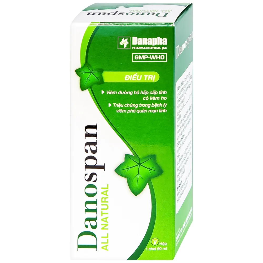 Hình ảnh Dung dịch Danospan Danapha điều trị viêm đường hô hấp cấp tính có kèm ho (60ml)