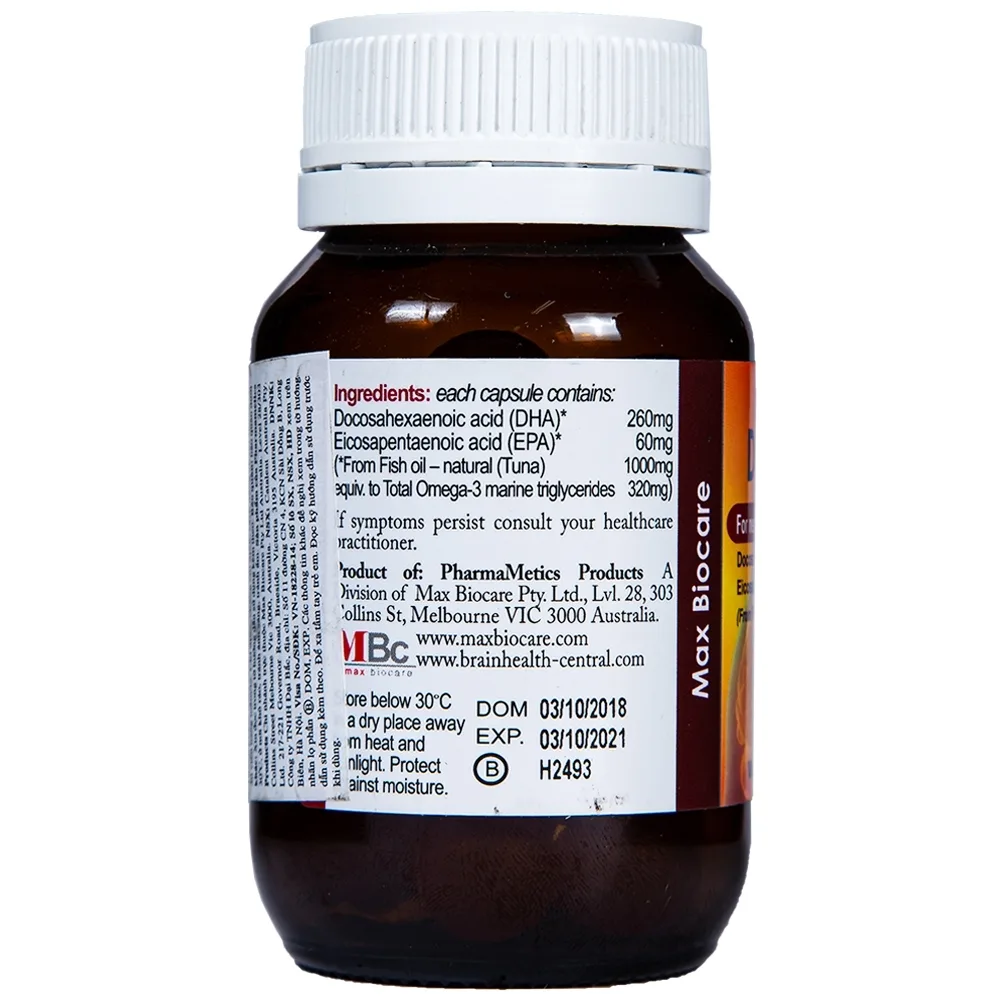 Hình ảnh Thuốc Dasbrain Pharmametics hỗ trợ các chức năng não bộ (30 viên)