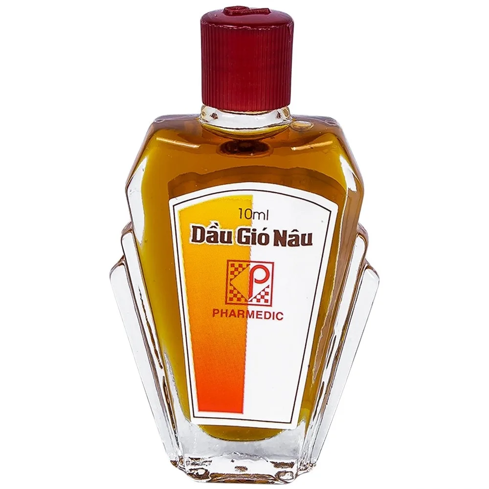 Hình ảnh Dầu gió Nâu Pharmedic điều trị cảm cúm, sổ mũi, nghẹt mũi (10ml)