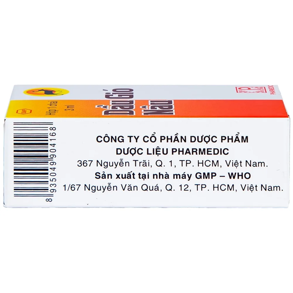 Hình ảnh Dầu gió Nâu Pharmedic điều trị cảm cúm, sổ mũi, nghẹt mũi (3ml)
