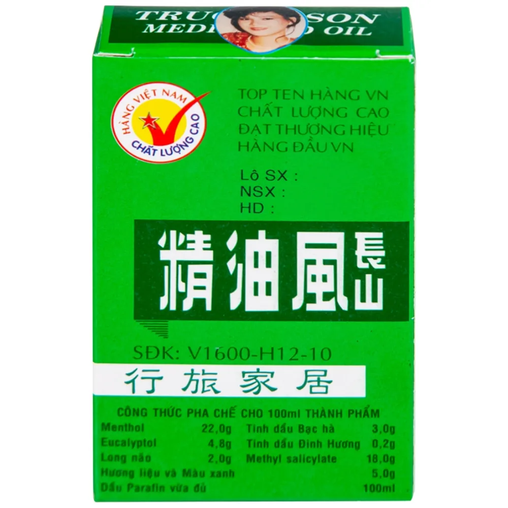 Hình ảnh Dầu gió Trường Sơn điều trị cảm, ho, sổ mũi, nhứt đầu, say nắng (6ml)