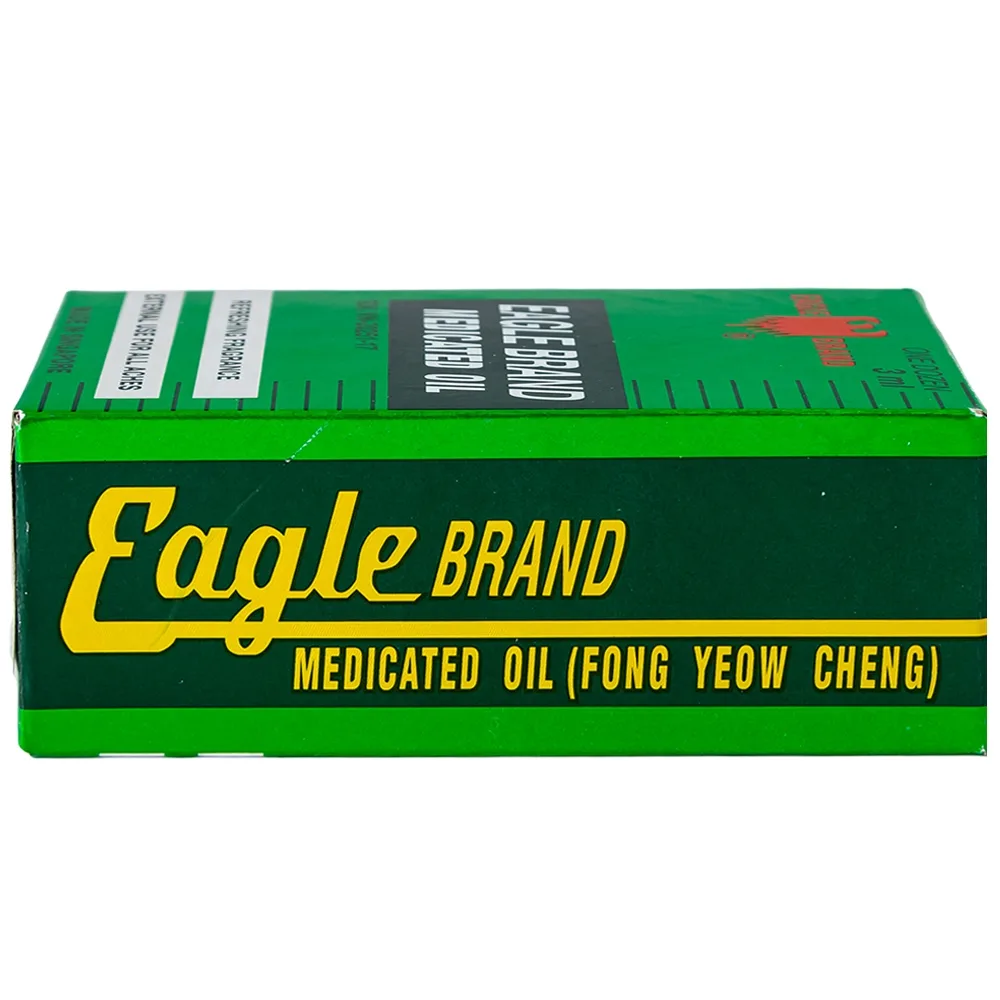 Hình ảnh Dầu gió xanh Con Ó Eagle Brand Medicated Oil giảm nhức đầu, cảm cúm, đau lưng, viêm khớp (12 chai x 3ml)
