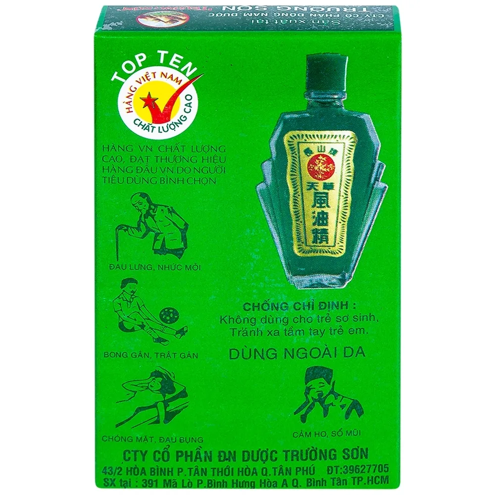 Hình ảnh Dầu gió xanh Thiên Thảo điều trị cảm, ho, sổ mũi, nhứt đầu, say nắng (12ml)