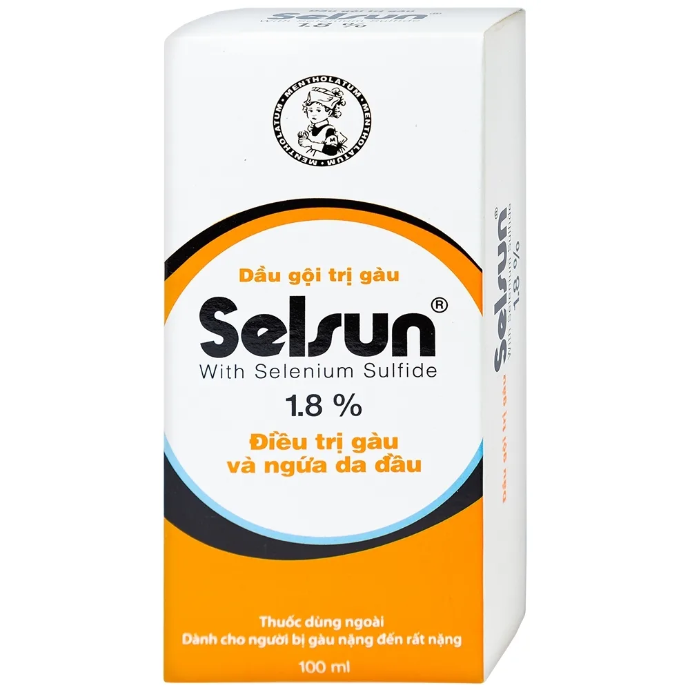 Hình ảnh Dầu gội trị gàu Selsun 1,8% Rohto điều trị gàu và ngứa da đầu (100ml)