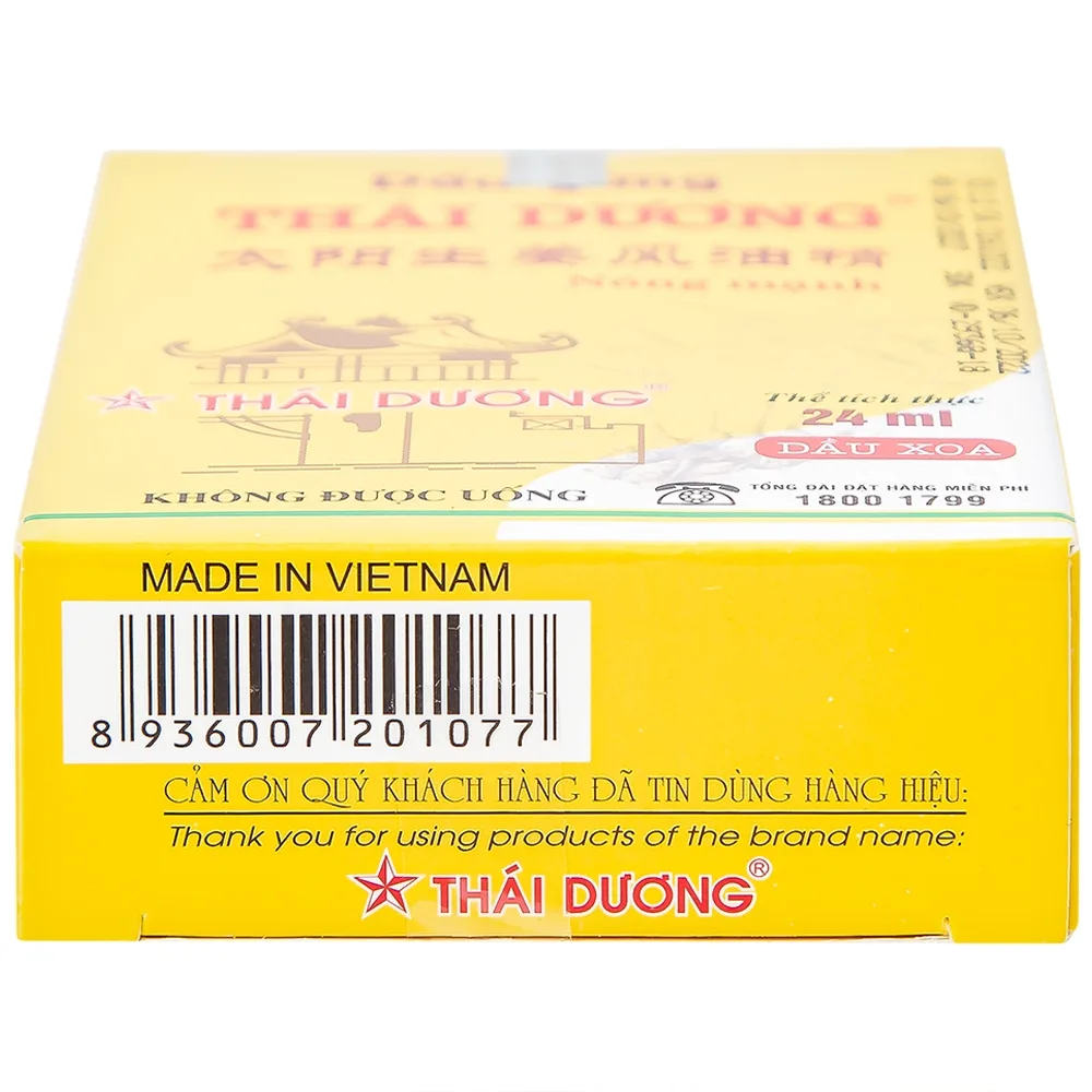Hình ảnh Dầu gừng Thái Dương điều trị đau đầu, đau lưng, đau dây thần kinh vai gáy (24ml)