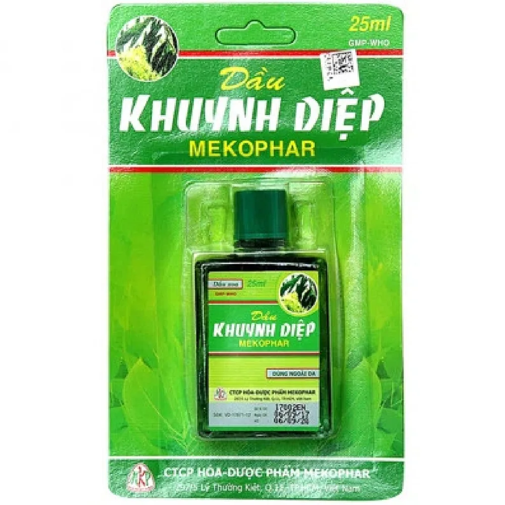 Hình ảnh Dầu khuynh diệp Mekophar phòng và trị cảm cúm, sổ mũi, nghẹt mũi, ho tức ngực, đau bụng, đau đầu (25ml)