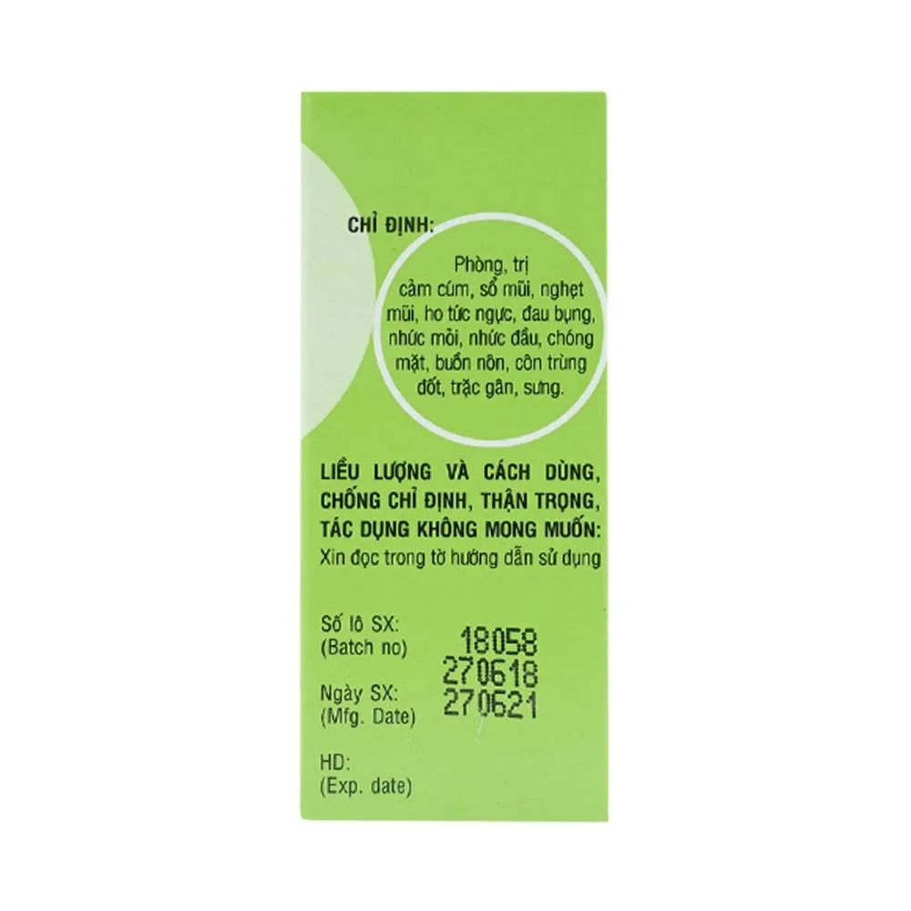 Hình ảnh Dầu Khuynh Diệp OPC phòng và trị cảm cúm, sổ mũi, nghẹt mũi (15ml)