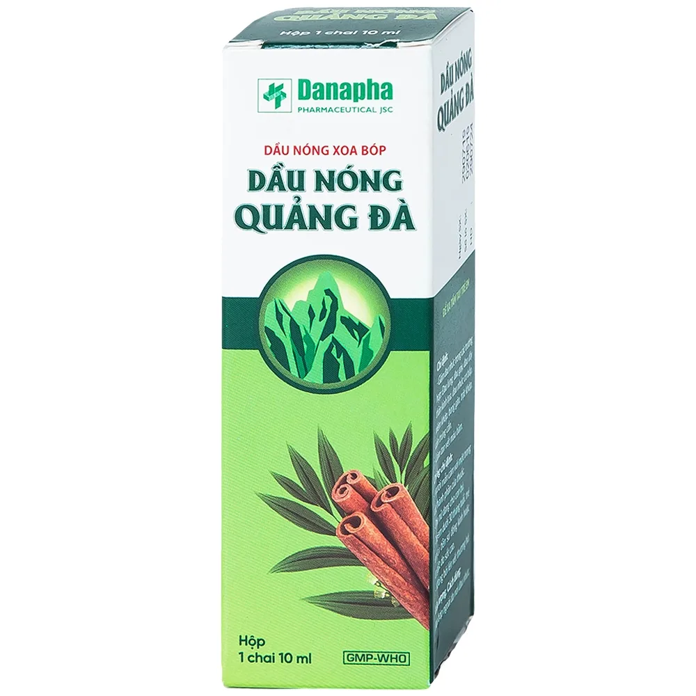 Hình ảnh Dầu nóng Quảng Đà Danapha giảm đau lưng, đau gáy, đau dây thần kinh tọa (10ml)