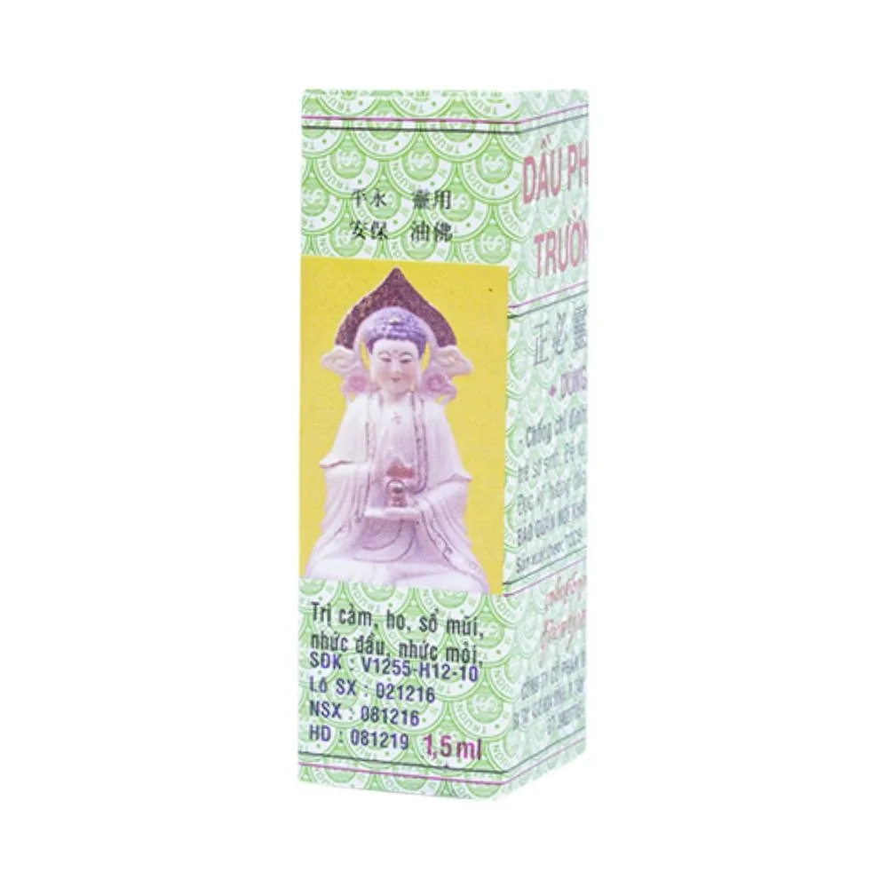 Hình ảnh Dầu Phật Linh Trường Sơn điều trị cảm, ho, sổ mũi, nhức đầu, say nắng (10 chai x 1.5ml)