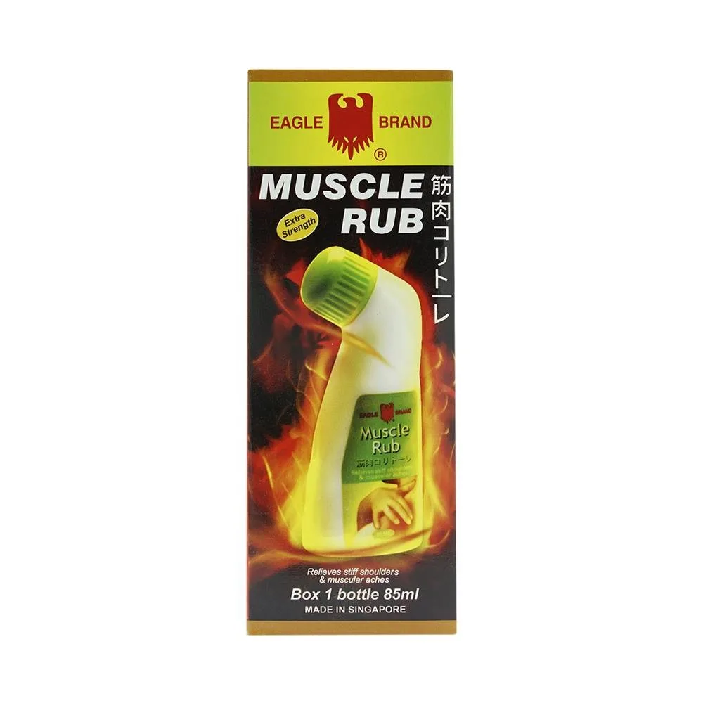 Hình ảnh Dầu xoa bóp Con Ó Eagle Brand Muscle Rub giảm đau lưng, viêm khớp, bong gân (85ml)