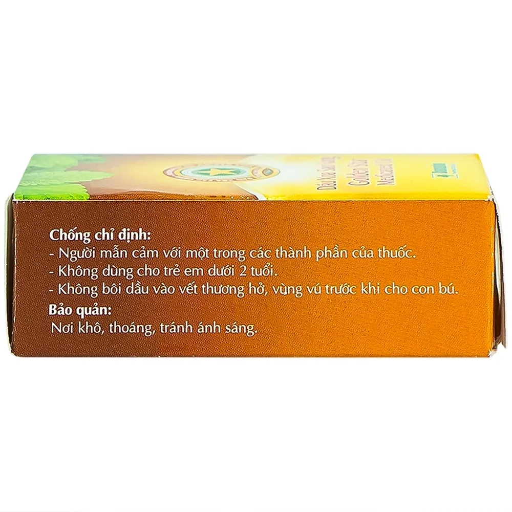 Hình ảnh Dầu xoa Sao Vàng Danapha điều trị nhức đầu, chóng mặt, cảm lạnh, sổ mũi (16 chai x 5ml)