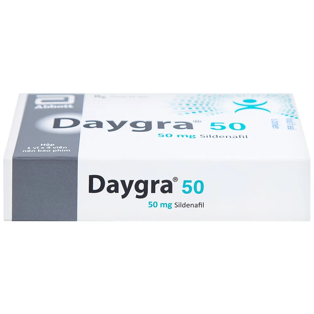 Hình ảnh Thuốc Daygra 50 Abbott điều trị rối loạn cương dương (4 viên)