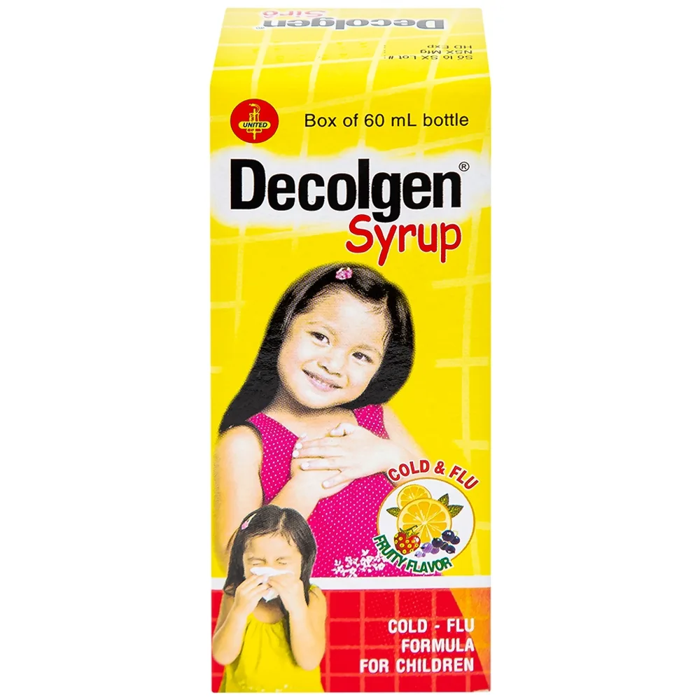 Hình ảnh Siro Decolgen Untied điều trị các triệu chứng cảm thông thường, viêm mũi dị ứng (60ml)