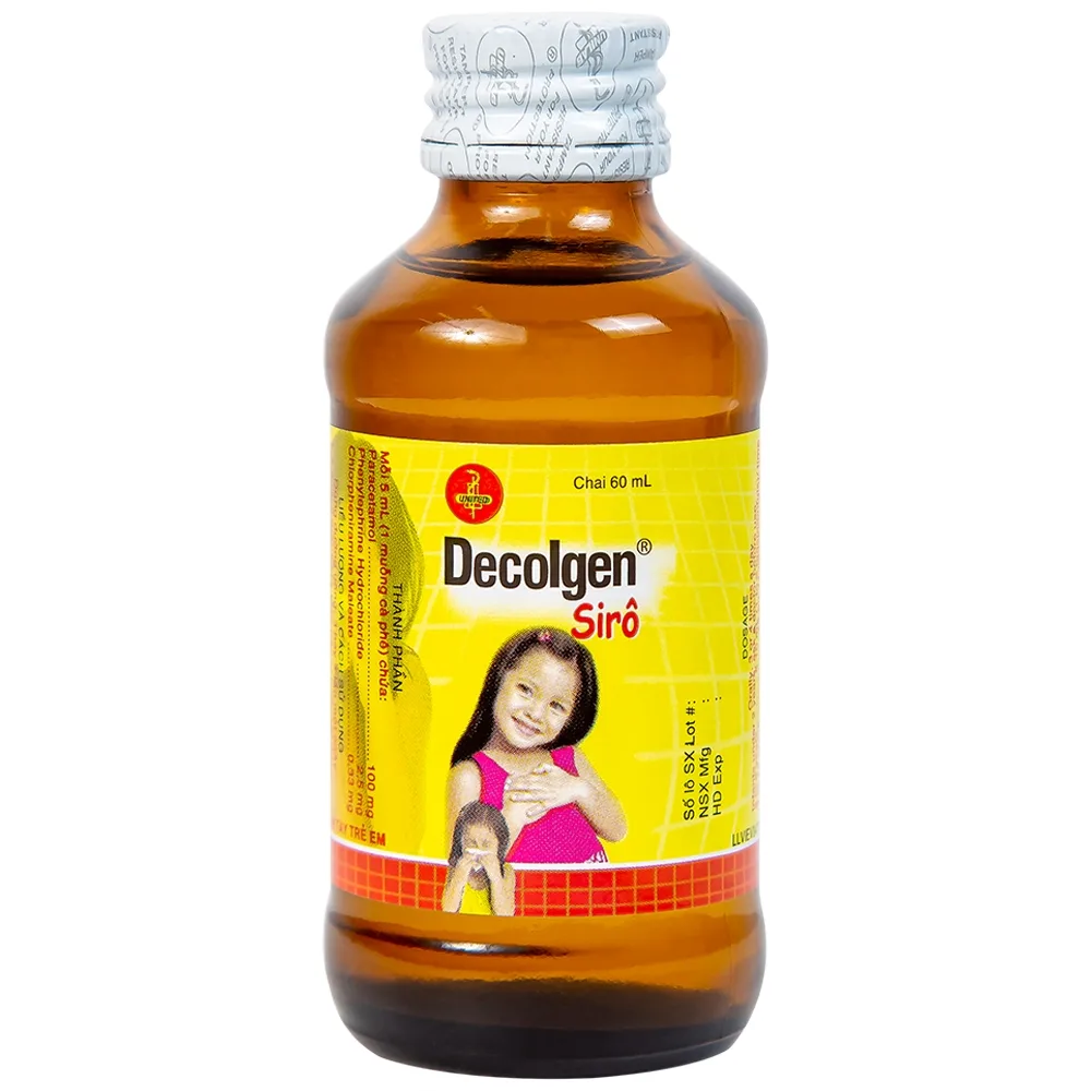 Hình ảnh Siro Decolgen Untied điều trị các triệu chứng cảm thông thường, viêm mũi dị ứng (60ml)