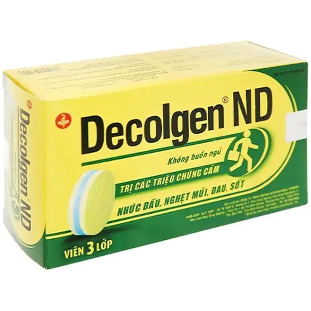 Hình ảnh Thuốc Decolgen ND United điều trị các triệu chứng cảm thông thường, viêm mũi dị ứng (12 vỉ x 10 viên)